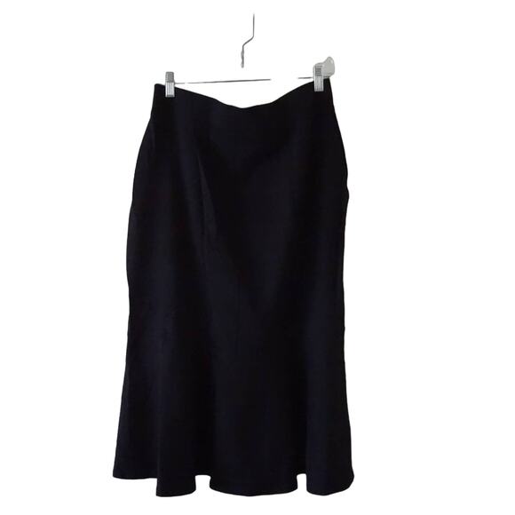 Lands' End Black Ponte Stretch Midi Stylish Boot Skirt - Small (NWT) - Picture 3 of 6